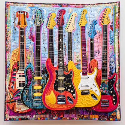 Guitarist Dream Quilted Blanket