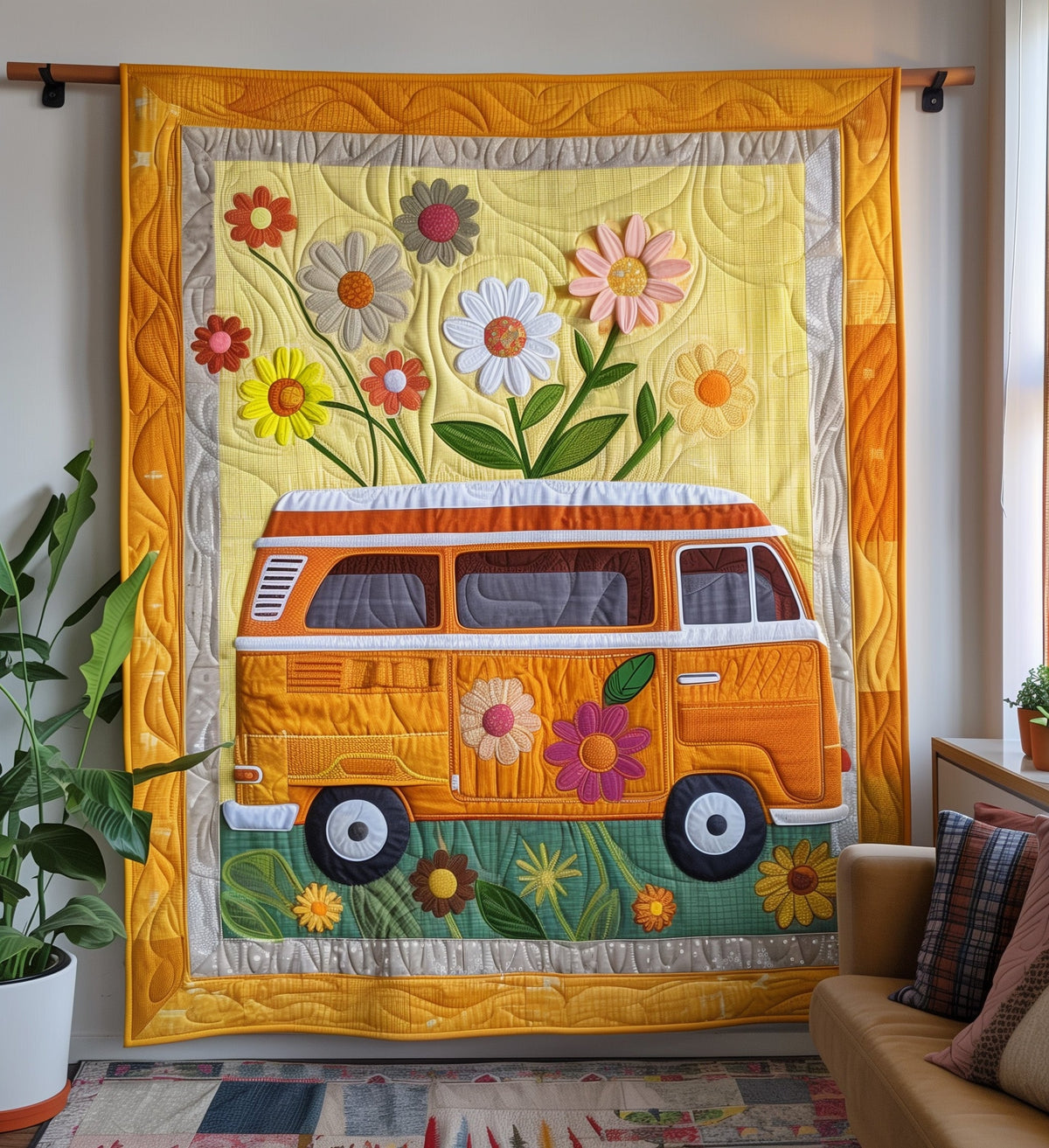 Happy Camper Quilted Blanket