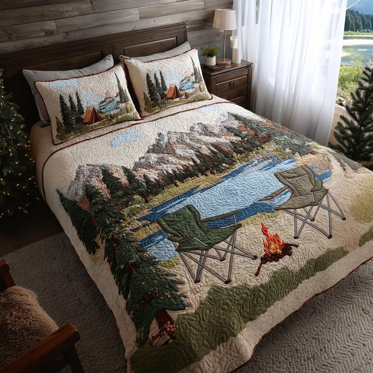 Happy Campers 3-Piece Quilted Bedding Set