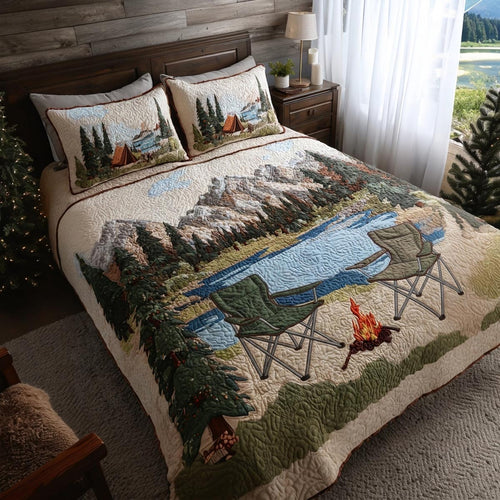 Happy Campers 3-Piece Quilted Bedding Set