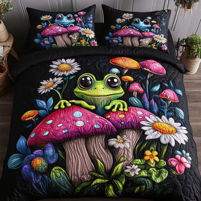 Happy Hoppers 3-Piece Quilted Bedding Set