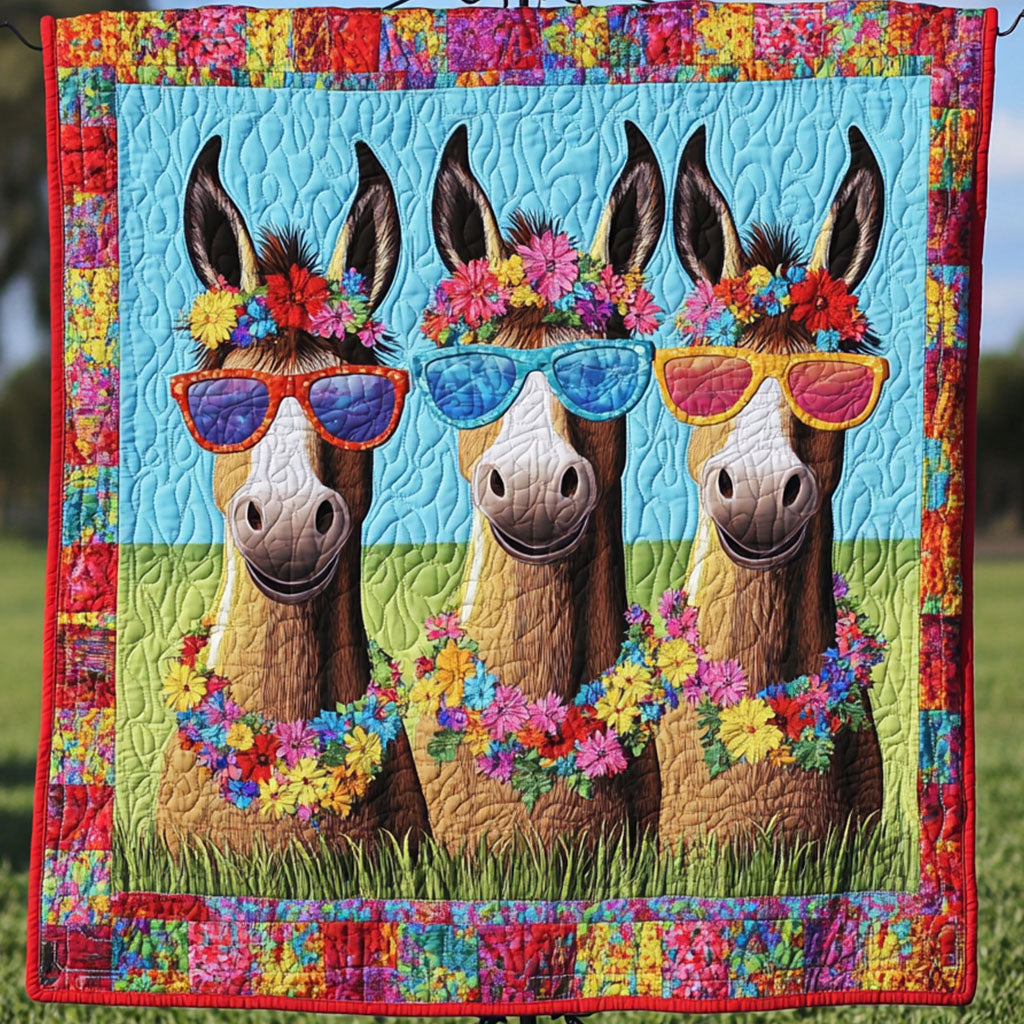 Happy Pigs Quilted Blanket
