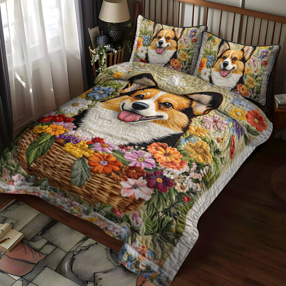 Happy Tails 3-Piece Quilted Bedding Set
