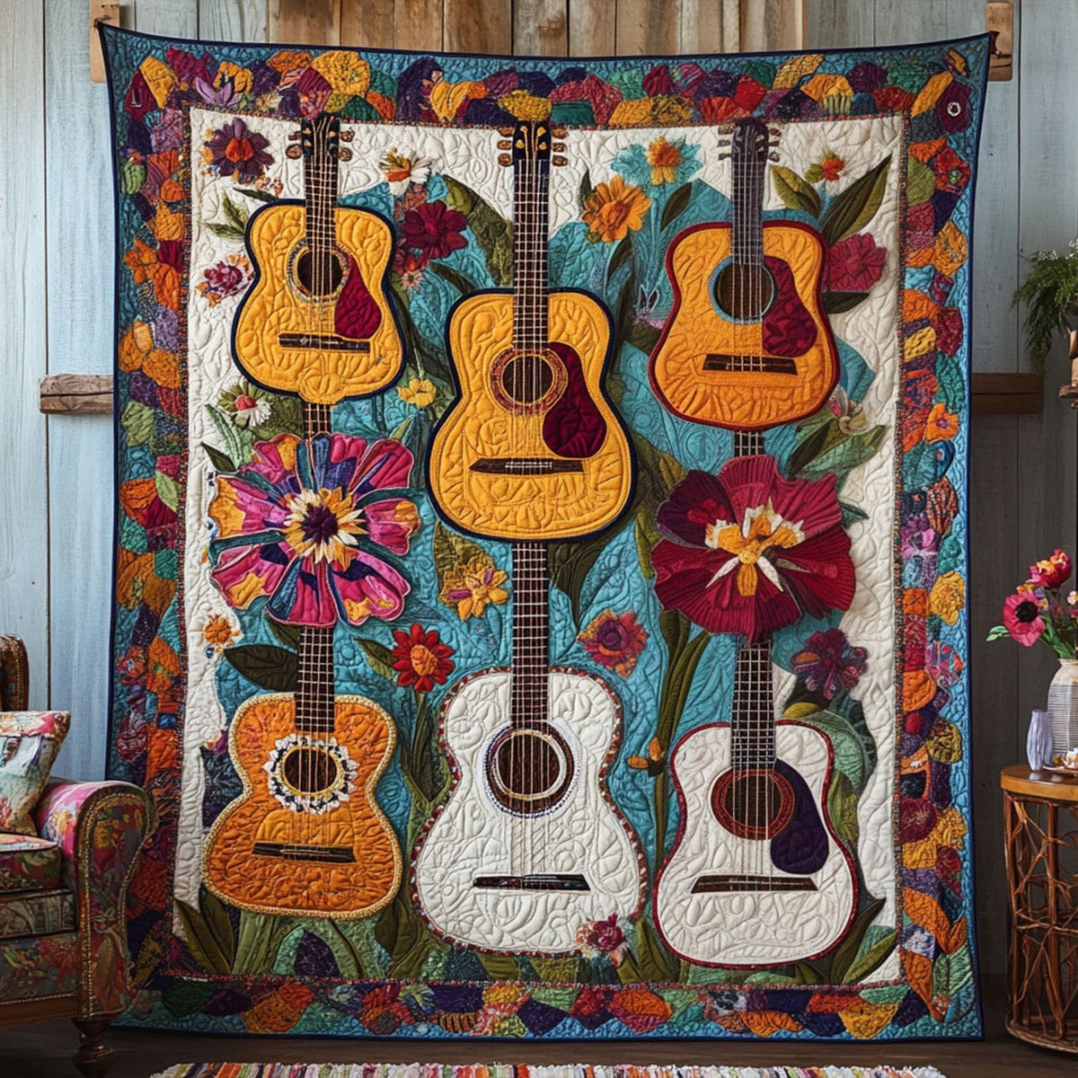 Harmonia Azteca Quilted Blanket