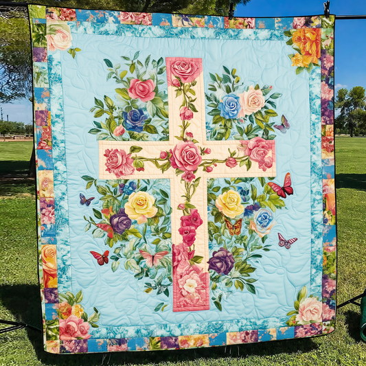 Harmonious Cross Quilted Blanket