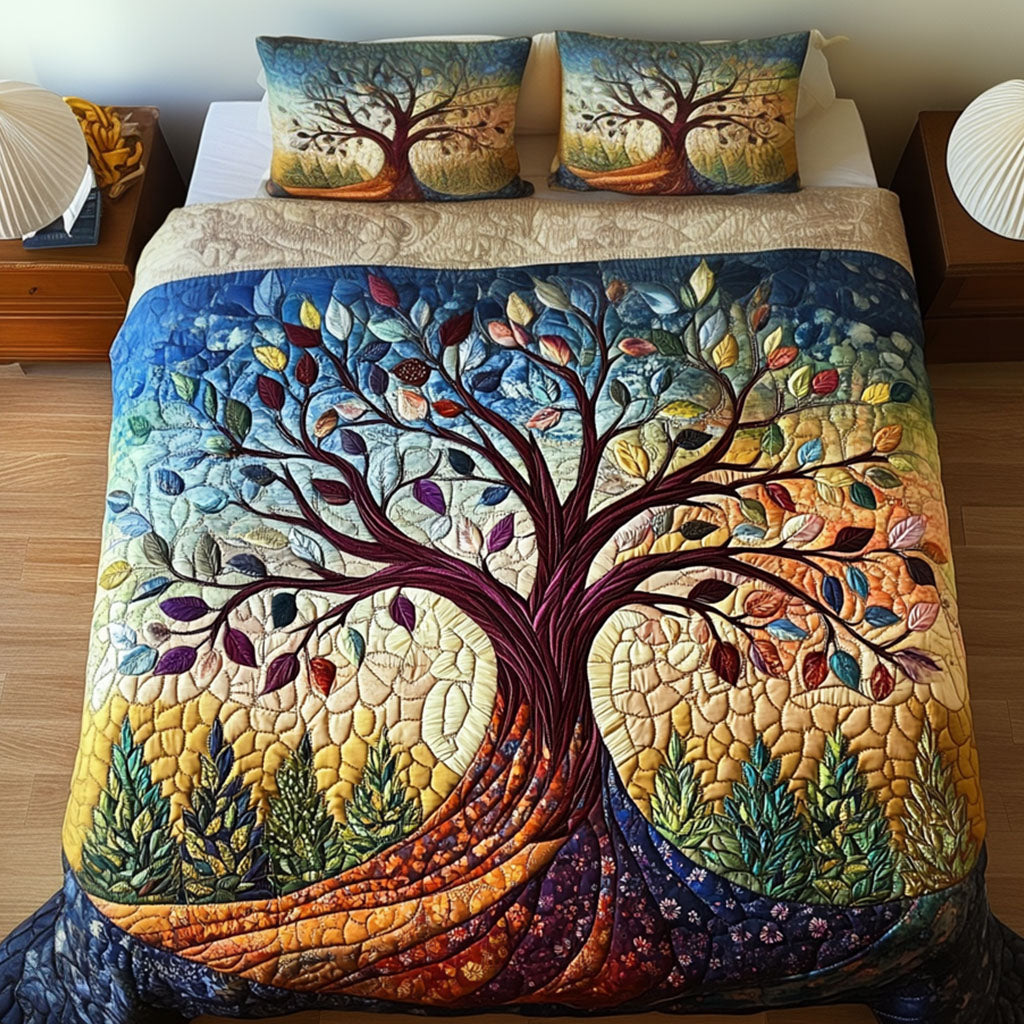 Harmony Embrace 3-Piece Quilted Bedding Set