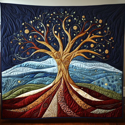Harmony Tree Quilted Blanket