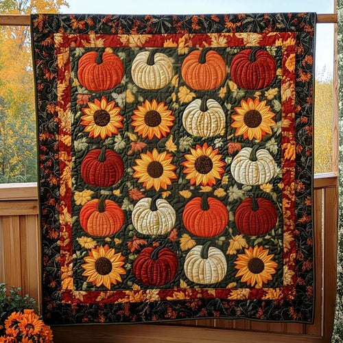 Harvest Blooms Quilted Blanket