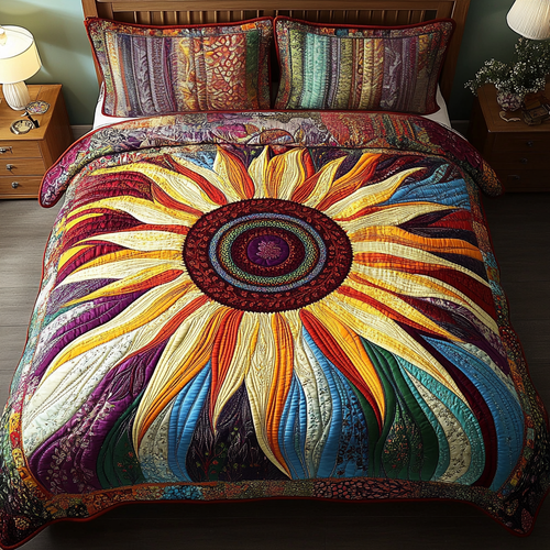 Harvest Glow 3-Piece Quilted Bedding Set