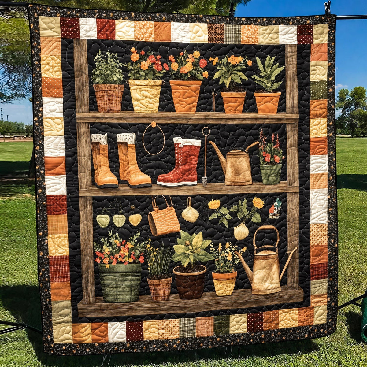 Harvest Harmony Quilted Blanket