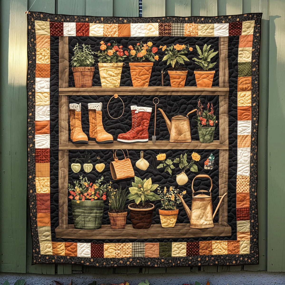 Harvest Harmony Quilted Blanket