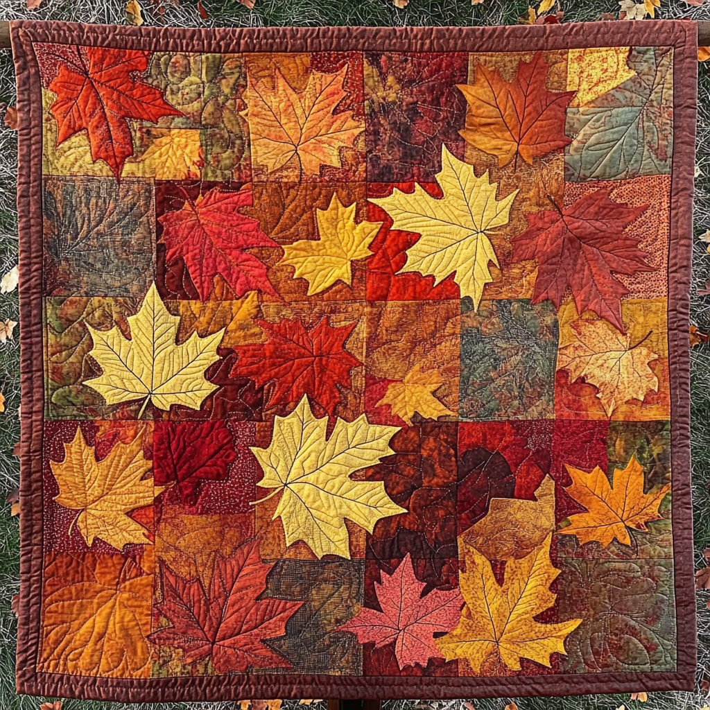 Harvest Hues Harmony Quilted Blanket