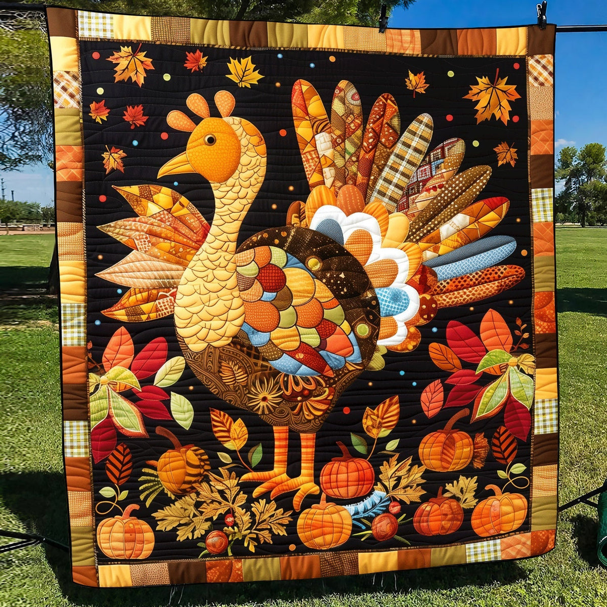 Harvest Joy Quilted Blanket