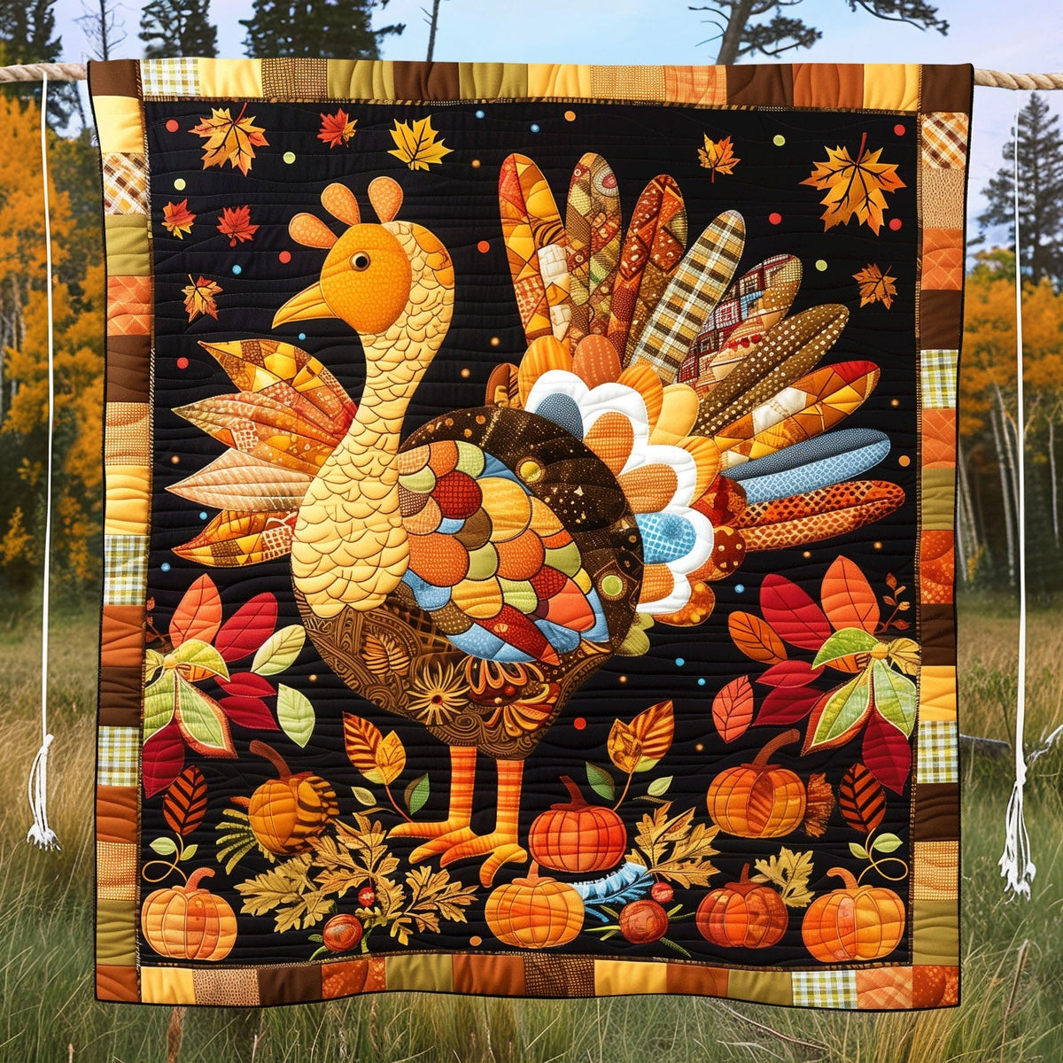 Harvest Joy Quilted Blanket