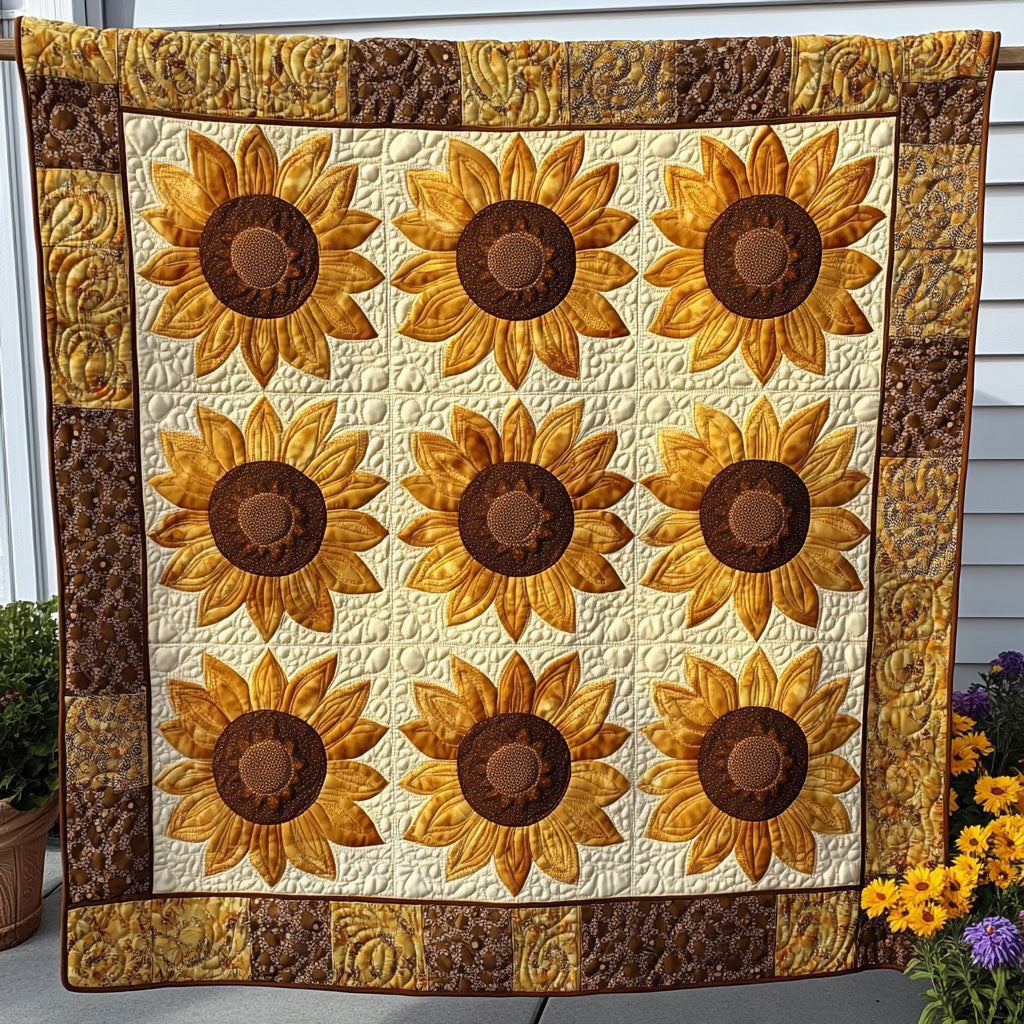 Harvest Smile Quilted Blanket