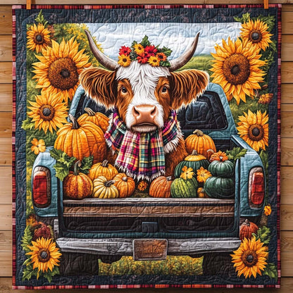 Harvest Wagon Glow Quilted Blanket