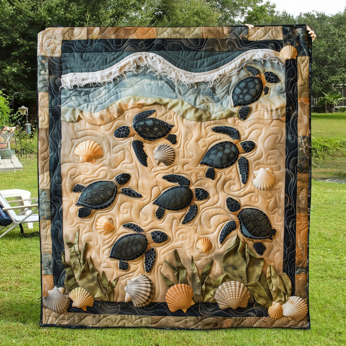 Hatchling Escape Quilted Blanket