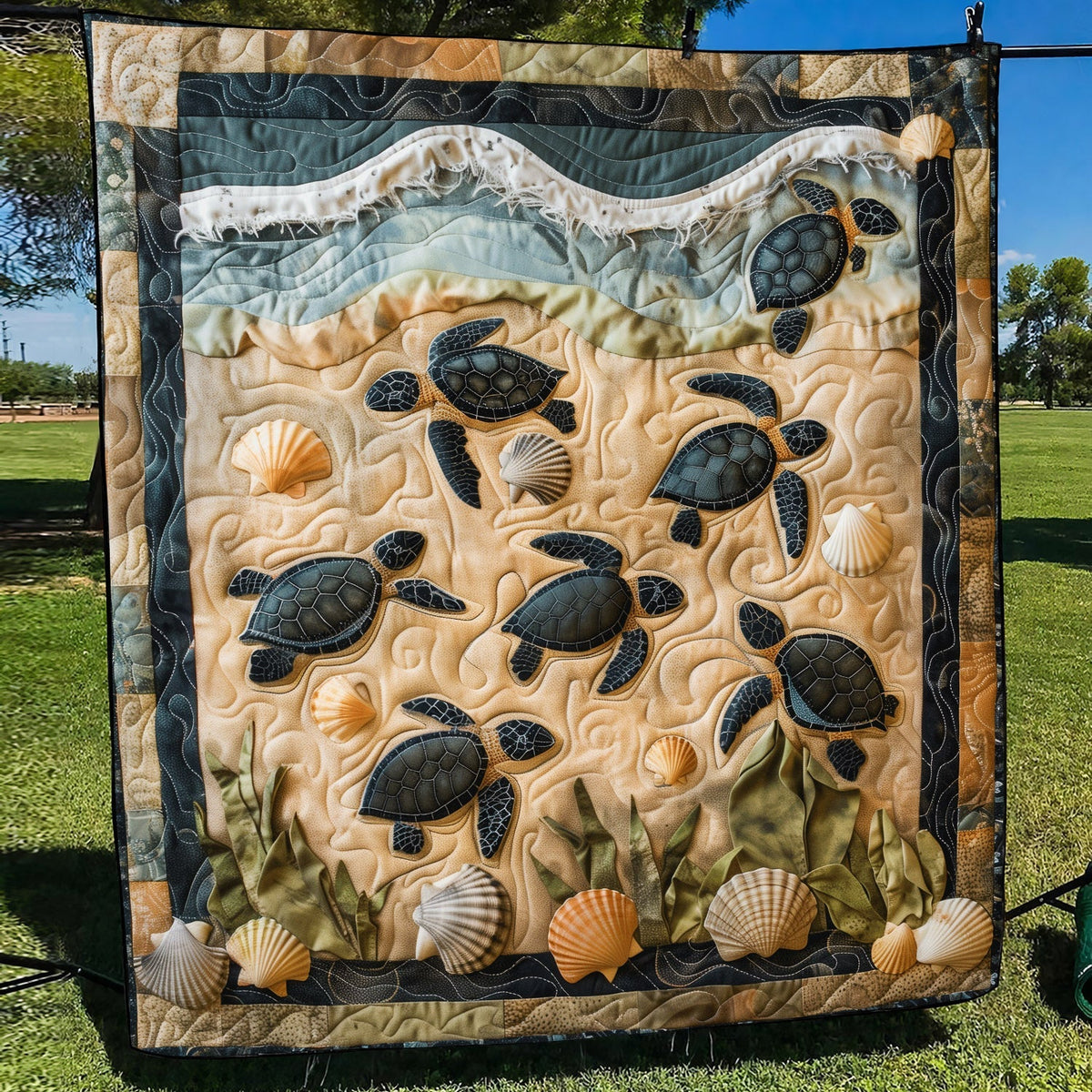 Hatchling Escape Quilted Blanket