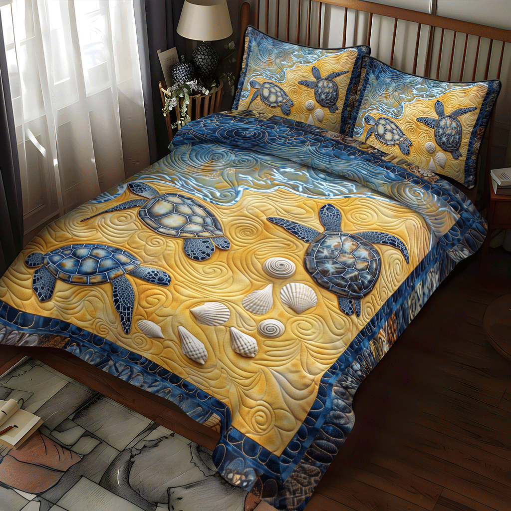 Hatchling Journey 3-Piece Quilted Bedding Set