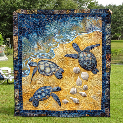 Hatchling Journey Quilted Blanket