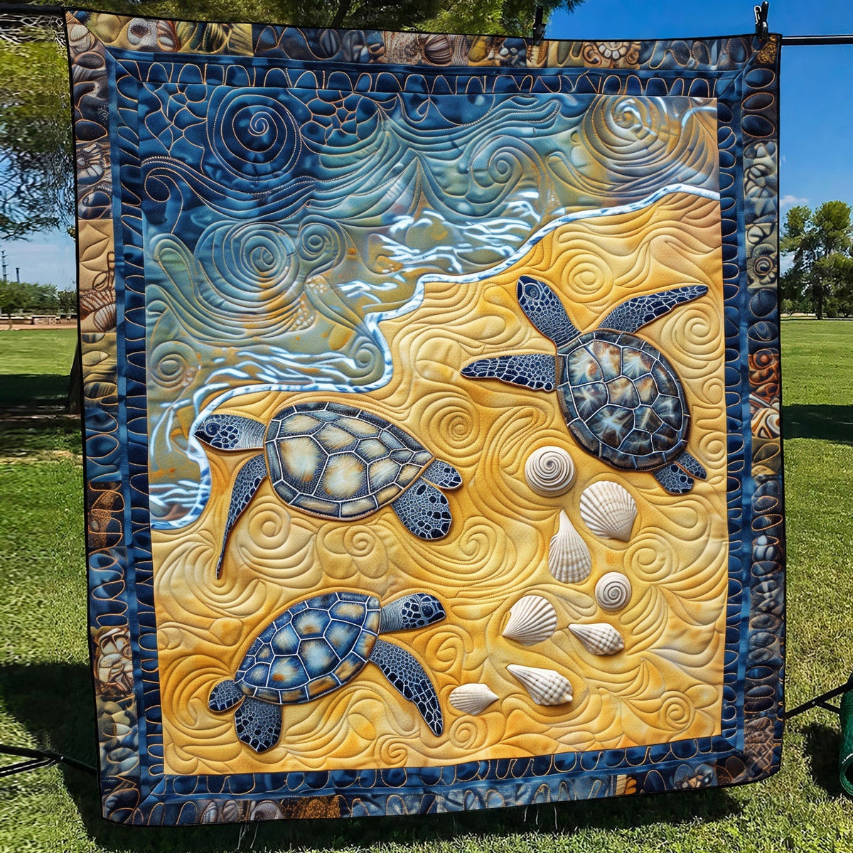 Hatchling Journey Quilted Blanket
