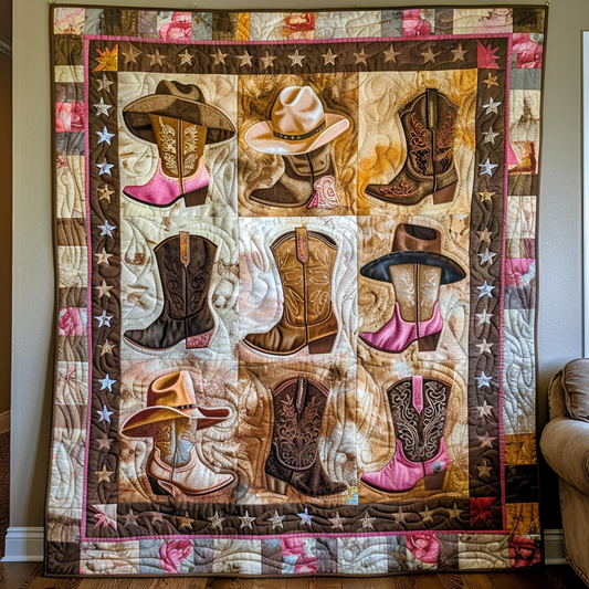 Hats Off Quilted Blanket