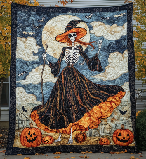 Haunted Harvest Quilted Blanket