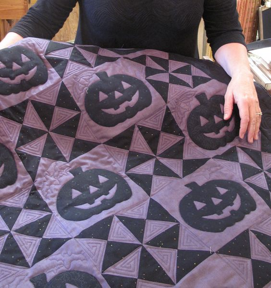 Haunted House Halloween Quilted Blanket