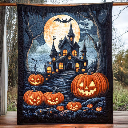 Haunted Manor Quilted Blanket