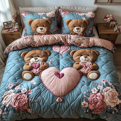 Heartfelt Hug 3-Piece Quilted Bedding Set