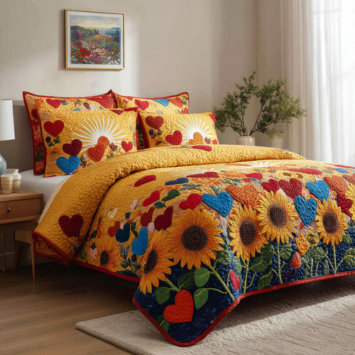 Heartfield Sun 3-Piece Quilted Bedding Set