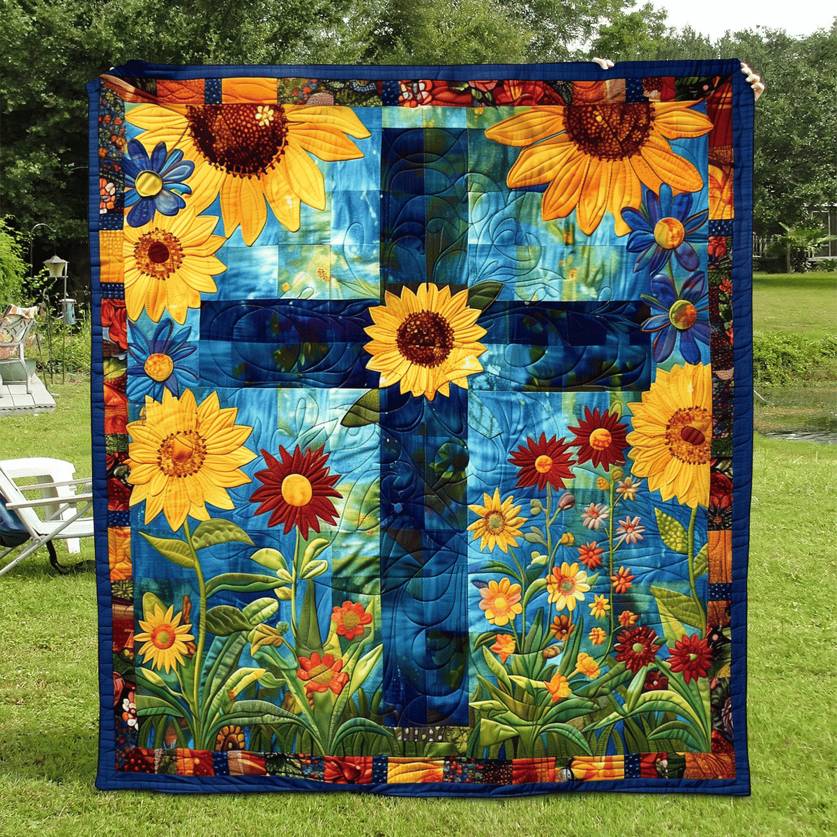 Heavenly Garden Quilted Blanket