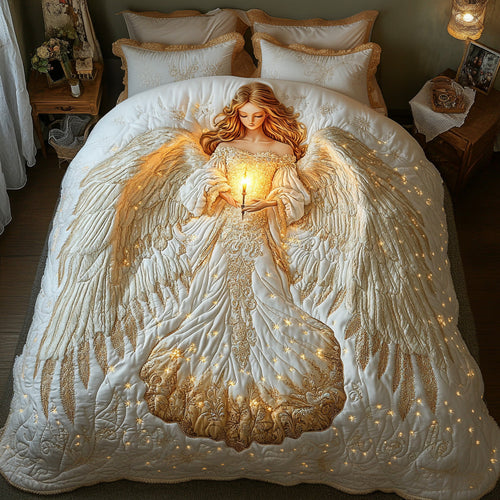 Heavenly Light 3-Piece Quilted Bedding Set