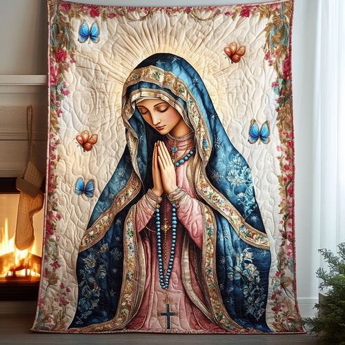 Heavenly Mother Quilted Blanket