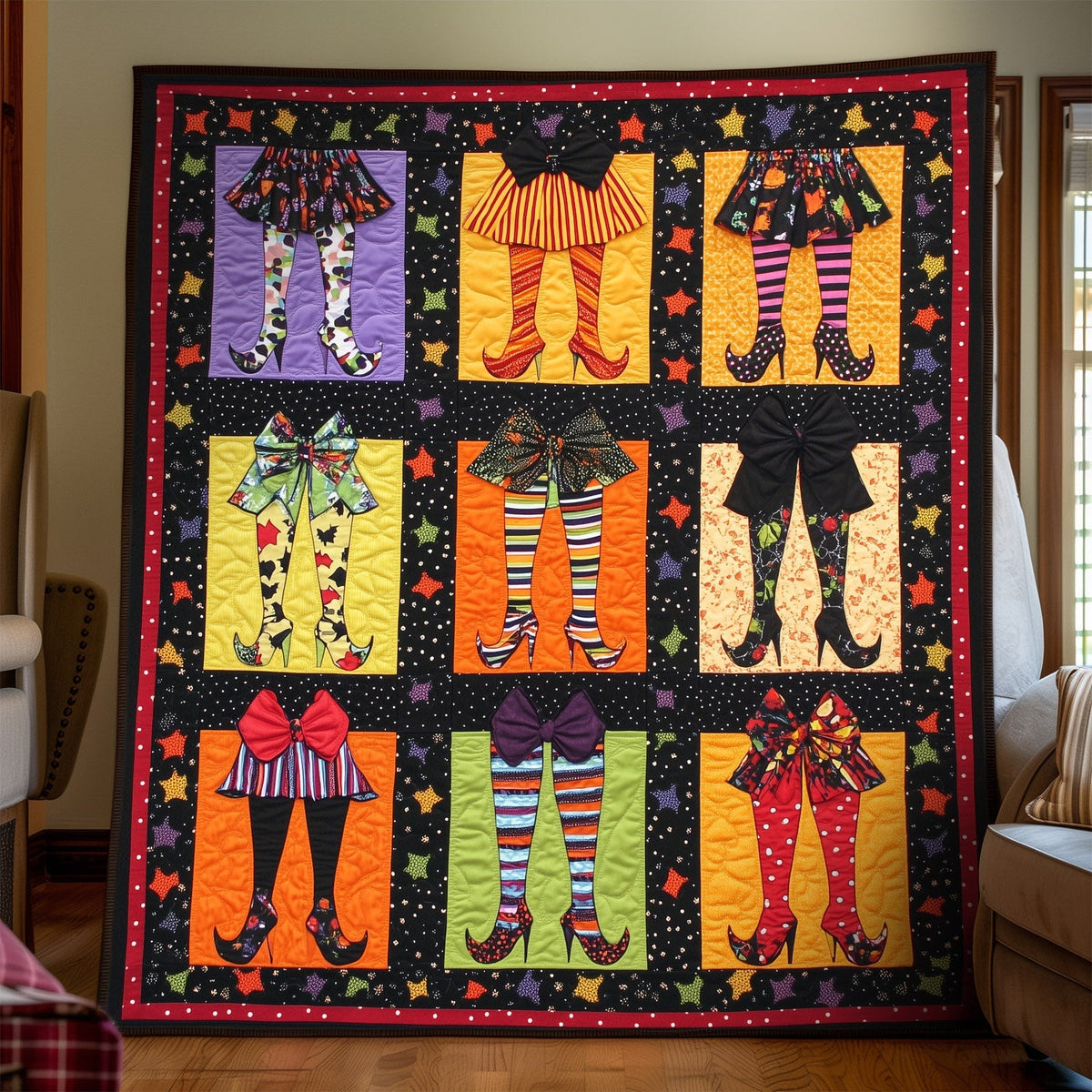 Hexed Heels Quilted Blanket