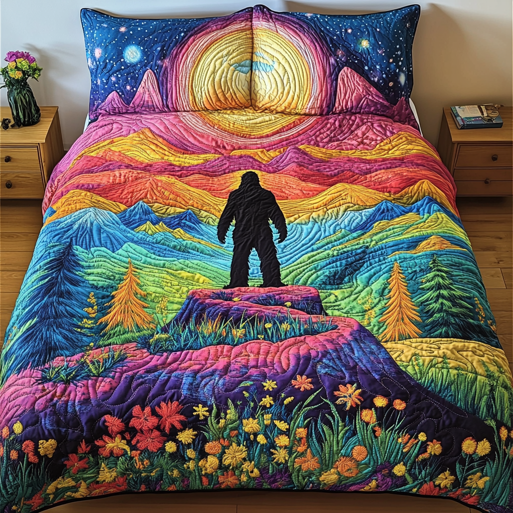 Hidden Bigfoot 3-Piece Quilted Bedding Set