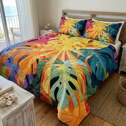 Hidden Jungle 3-Piece Quilted Bedding Set