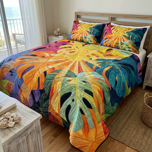 Hidden Jungle 3-Piece Quilted Bedding Set