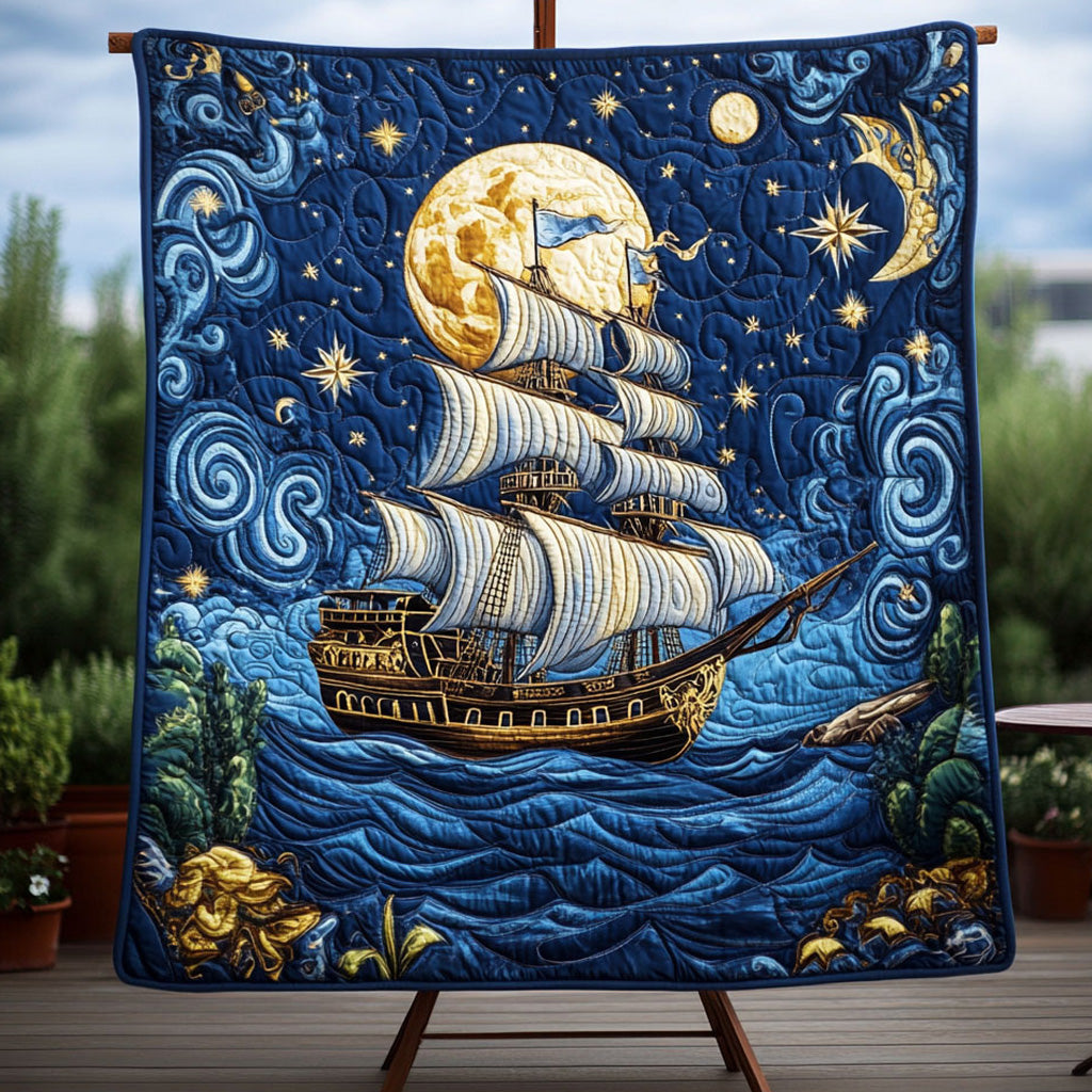 High Seas Voyage Quilted Blanket