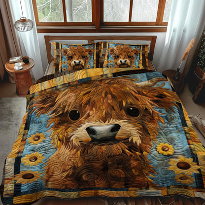 Highland Moo-ment 3-Piece Quilted Bedding Set