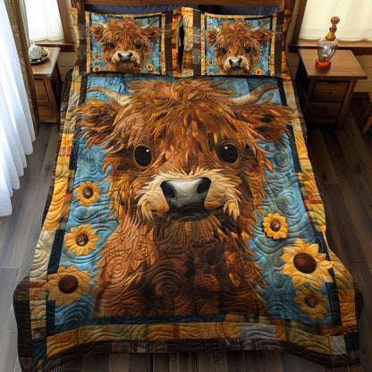 Highland Moo-ment 3-Piece Quilted Bedding Set