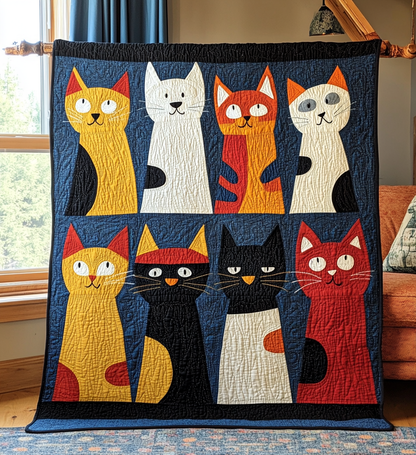 Hilarious Kitty Quilted Blanket