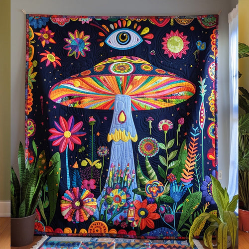 Hippie Harmony Quilted Blanket