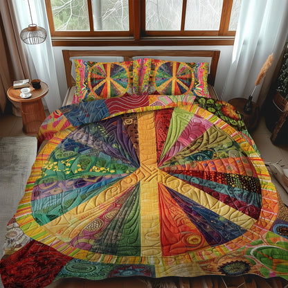 Hippie Sunbeam 3-Piece Quilted Bedding Set