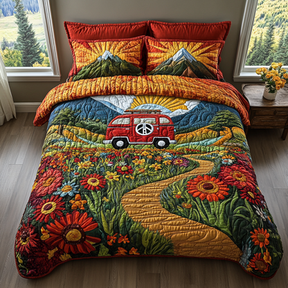 Hippie Dreamscape 3-Piece Quilted Bedding Set