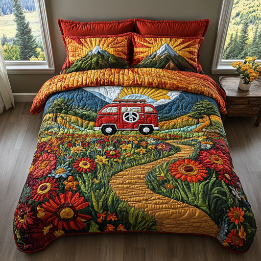 Hippie Dreamscape 3-Piece Quilted Bedding Set