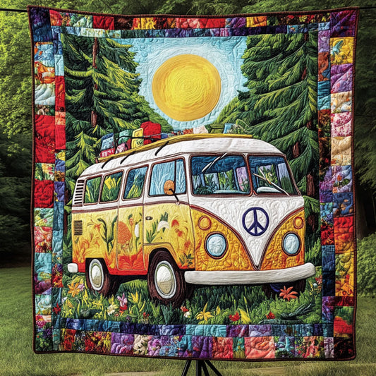 Hippie Escape Quilted Blanket