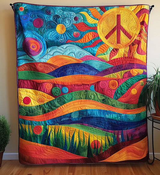 Hippie Sunscape Harmony Quilted Blanket