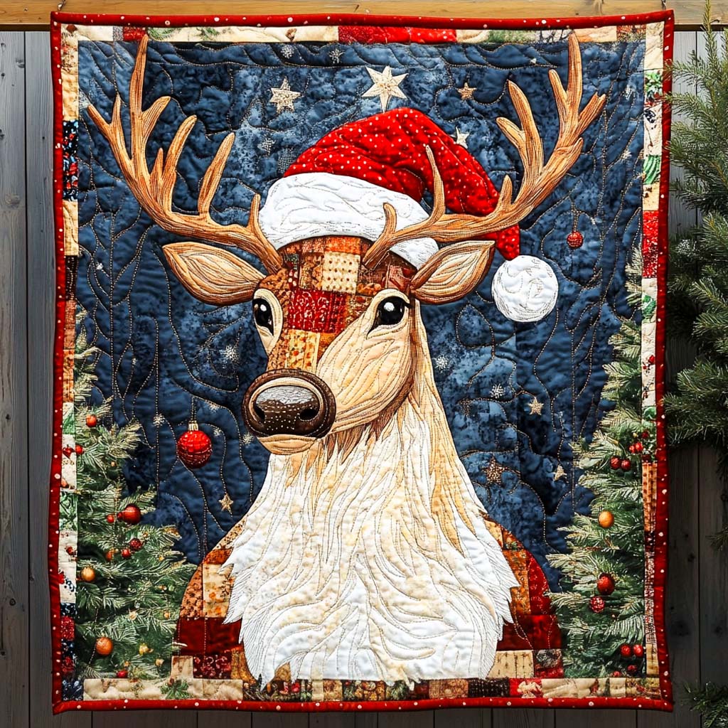 Holiday Antler Majesty Quilted Blanket