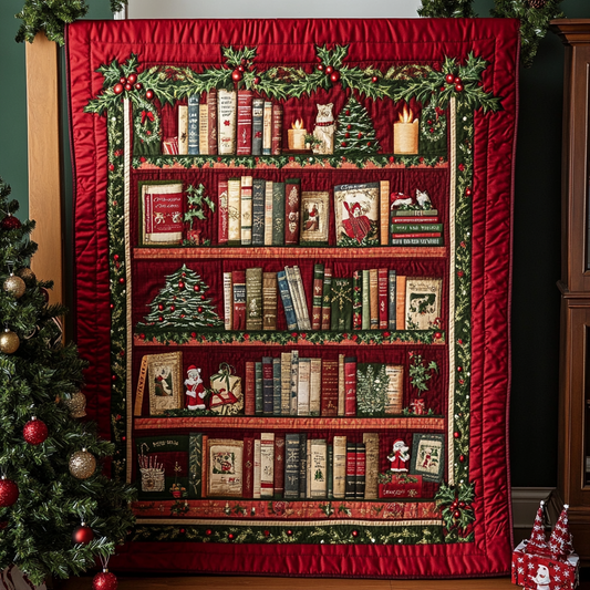 Holiday Books Quilted Blanket